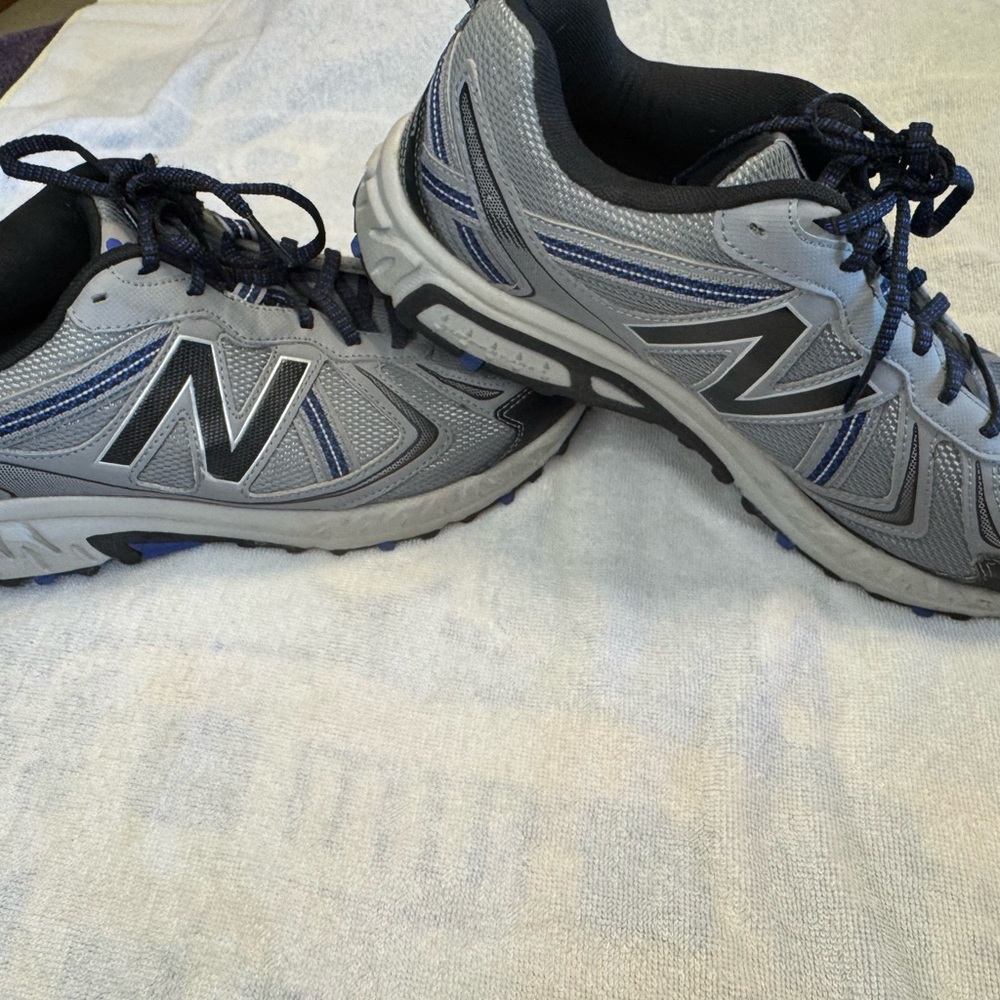 New Balance Gray and Navy Athletic Sneakers